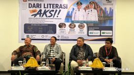 Strategi literasi dan inklusi keuangan bagi pelaku UMKM pada kegiatan TPAKD bertema “Dari Literasi ke Aksi: Akses Keuangan Nyata untuk UMKM Makassar” di Hotel Golden Tulip Makassar, Kamis (7/5/2026) (Foto: Istimewa)