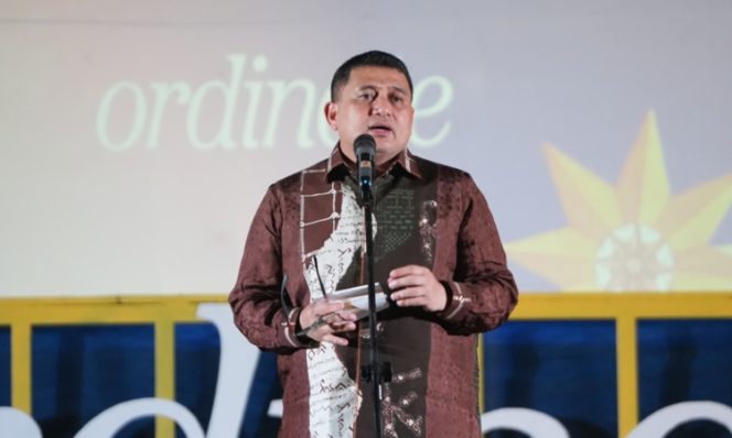 
					Wali Kota Makassar, Munafri Arifuddin memberikan sambutan saat pembukaan Makassar International Writers Festival 2026 di Benteng Rotterdam, Kamis, malam (14/5/2026) (Foto: Istimewa)