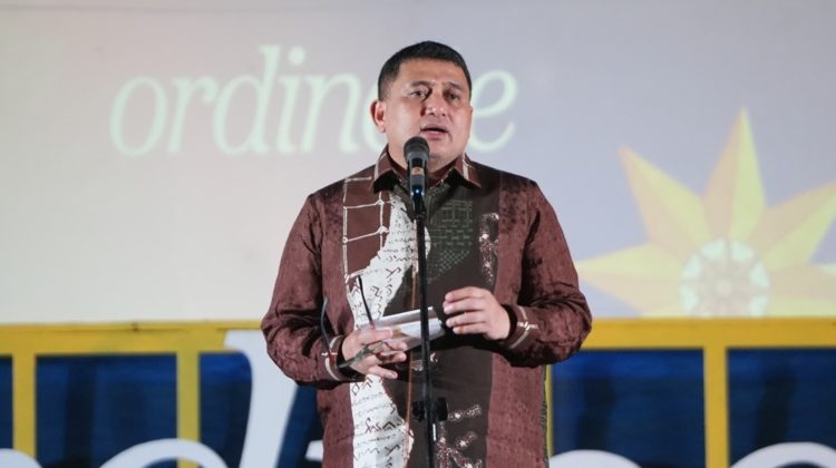 Wali Kota Makassar, Munafri Arifuddin memberikan sambutan saat pembukaan Makassar International Writers Festival 2026 di Benteng Rotterdam, Kamis, malam (14/5/2026) (Foto: Istimewa)