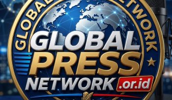 Logo Global Press Network (GPN) yang resmi diluncurkan sebagai identitas wadah dan media pers internasional berstandar global, Jakarta, Jumat (26/6/2026) (Foto: Tim Pedoman Suara)