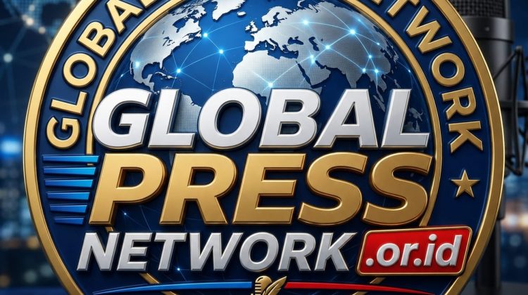 Logo Global Press Network (GPN) yang resmi diluncurkan sebagai identitas wadah dan media pers internasional berstandar global, Jakarta, Jumat (26/6/2026) (Foto: Tim Pedoman Suara)