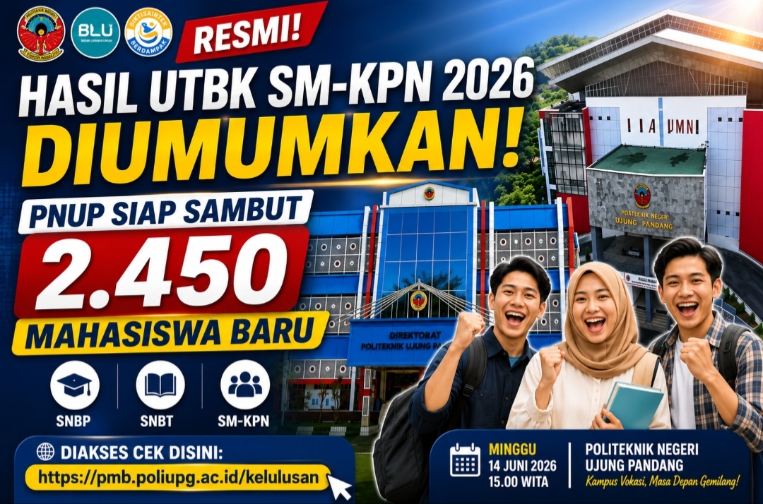 Pengumuman Hasil UTBK SM-KPN 2026 Dapat Diakses Disini, PNUP Siap Sambut 2.450 Mahasiswa Baru