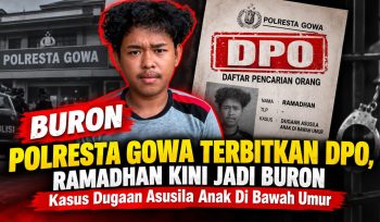 Selebaran resmi Daftar Pencarian Orang (DPO) atas nama Ramadhan, terduga pelaku kekerasan seksual terhadap anak di bawah umur yang diterbitkan oleh Satreskrim Polresta Gowa. Dokumen ini dirilis di Markas Polresta Gowa, Sulawesi Selatan, Senin (7/9/2026) (Foto: Tim Redaksi)