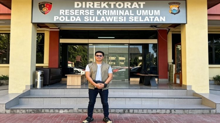 Kuasa hukum menyampaikan keterangan tertulis terkait perkembangan kasus investasi Stone Crusher di Ditreskrimum Polda Sulsel, Makassar, Senin (14/09/2026) (Foto: Istimewa)