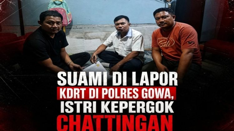 Fadlan Yahya bersama kuasa hukumnya, Jumadi Mansyur, menunjukkan bukti terkait polemik laporan KDRT yang diklaim disertai percakapan istrinya dengan pria lain. Gowa, Jumat (4/9/2026) (Foto: Tim Redaksi)