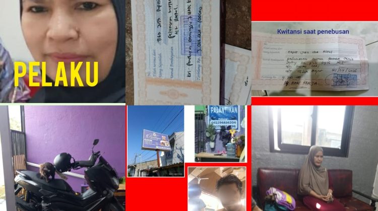 Andi Mariani bersama sepeda motor dan kwitansi penebusan yang menjadi bagian dari laporan warga terkait dugaan motor yang telah ditebus namun belum dikembalikan, Gowa, (15/09/2026) (Foto: Istimewa)