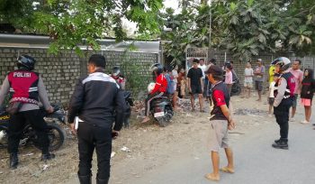 Tim gabungan Polresta Gowa saat menertibkan dan membubarkan aksi balap liar di Jalan Bendungan Karet, Kelurahan Benteng Somba Opu, Kecamatan Barombong, Kabupaten Gowa, Minggu, sore (20/9/2026) (Foto: Humas)