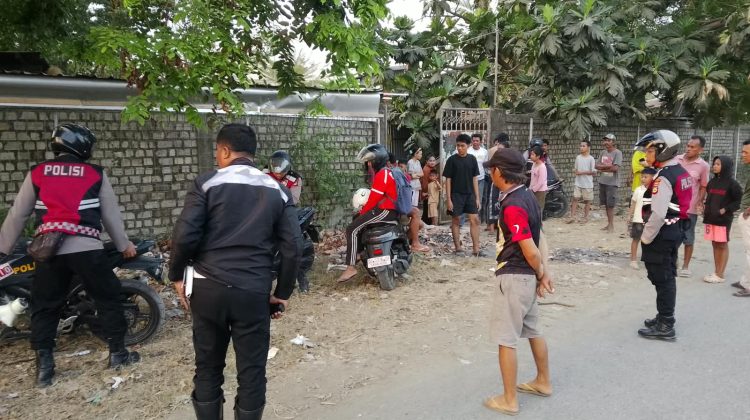 Tim gabungan Polresta Gowa saat menertibkan dan membubarkan aksi balap liar di Jalan Bendungan Karet, Kelurahan Benteng Somba Opu, Kecamatan Barombong, Kabupaten Gowa, Minggu, sore (20/9/2026) (Foto: Humas)